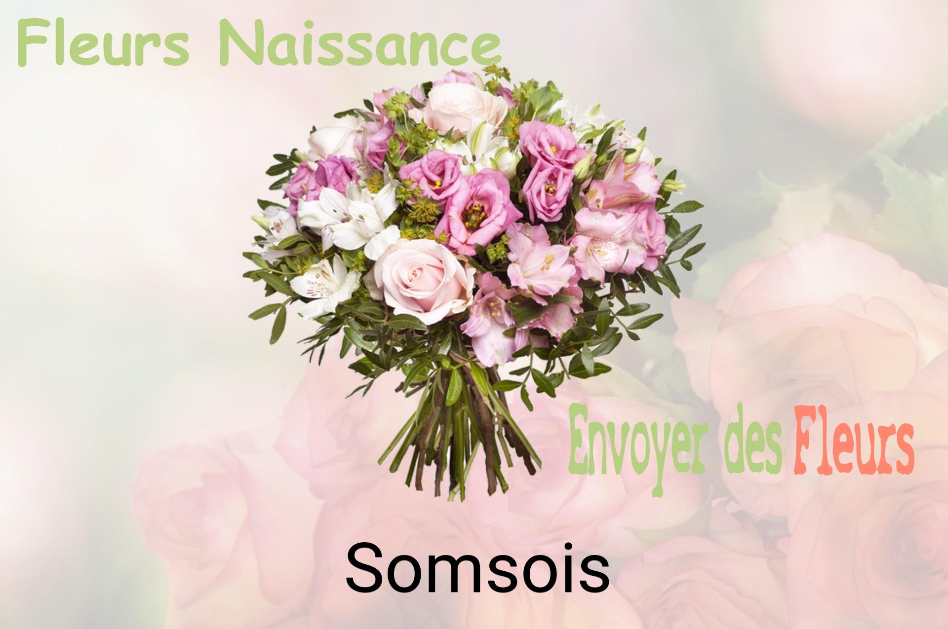 Bouquet de fleurs de naissance livré à Somsois